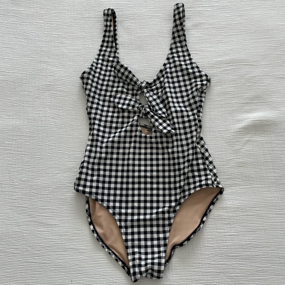 Old Navy - black & white check one piece - size small